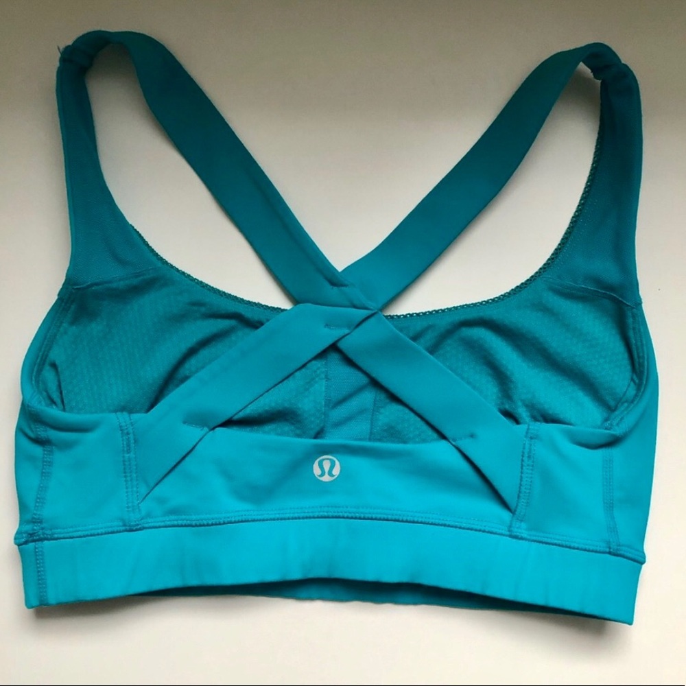 Lululemon Shape Me Bra color “surge” (bright blue) size 4
